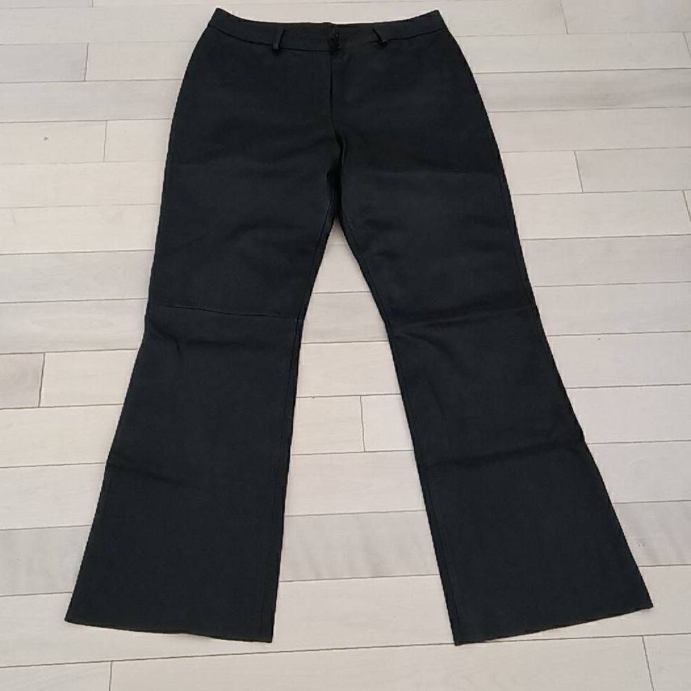 Vakko Sport Women's Black Lined Leather Pants